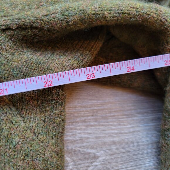 Duluth Trading Men's Windproof Full Zip Sweater Jacket Shetland Wool Green Sz. M - Picture 6 of 13